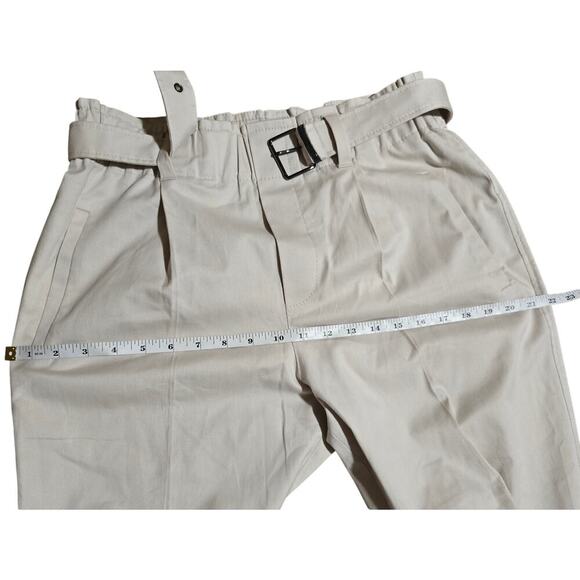 Brunello Cucinelli Italian Single Pleated Paperbag Pants With Belt - Picture 11 of 13